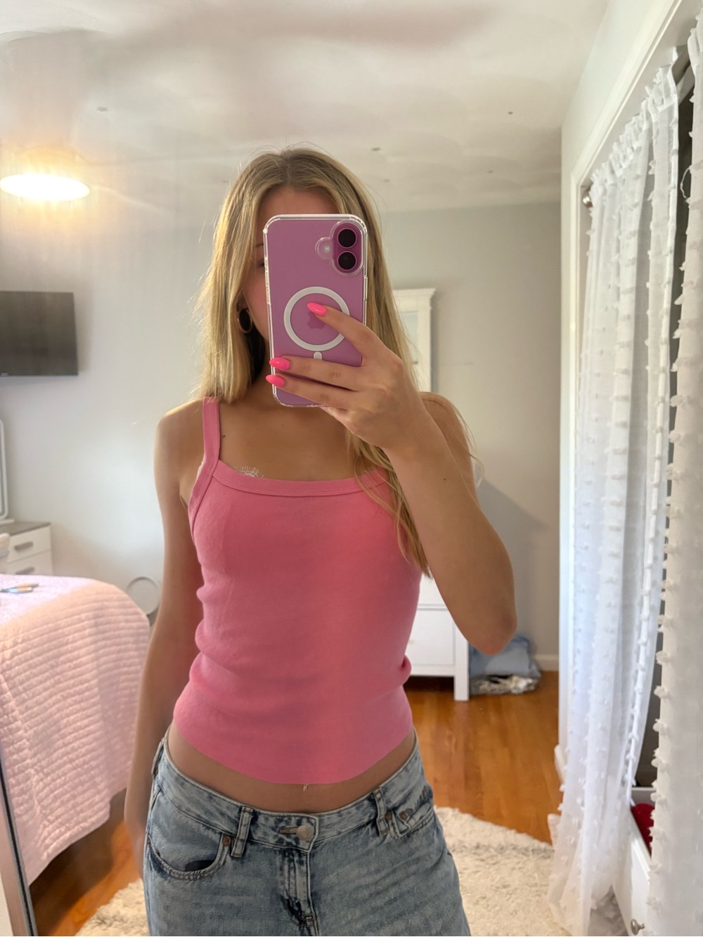 Pink Brandy Melville Belle Tank